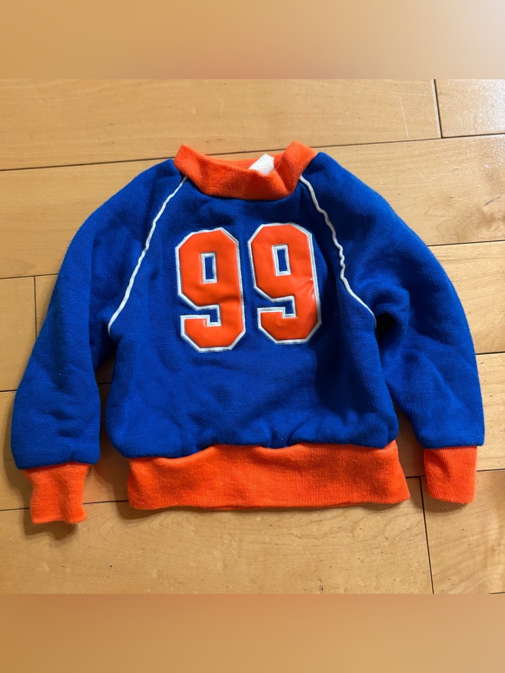 Oilers inspired vintage crew neck baby sweater 99 Wayne Gretzky